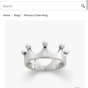 James Avery Silver Crown Ring